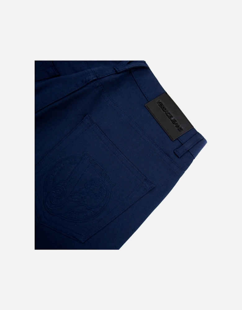 Jeans Slim Fit Round Embroidered Jean Navy Blue