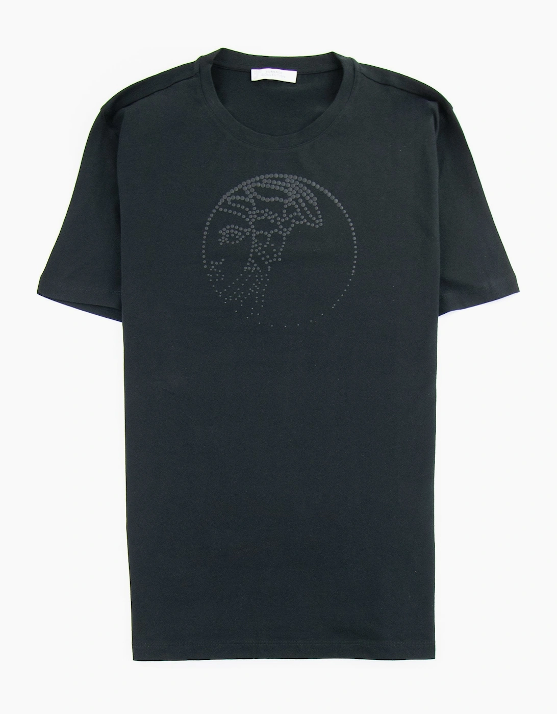 Men's Versace Collection Studded Medusa T-shirt Black - Size: 44