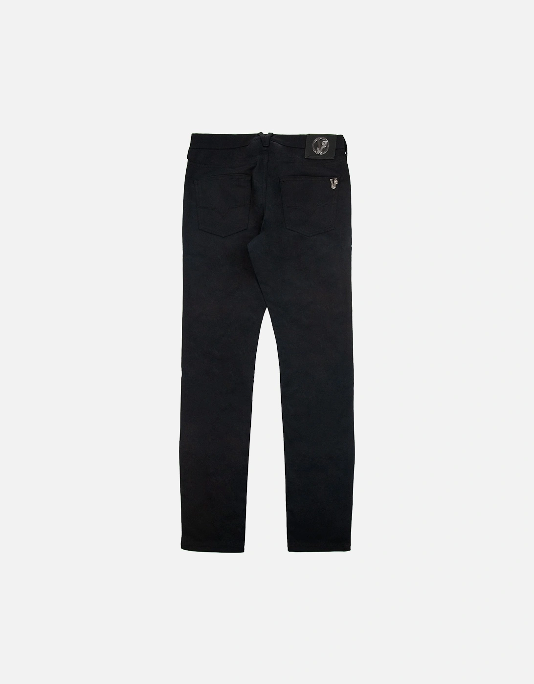 Jeans Metal Pocket Logo Stretch Jeans Black