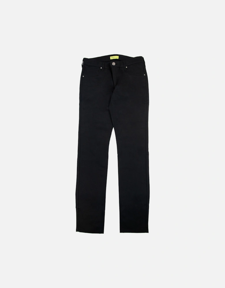Jeans Metal Pocket Logo Stretch Jeans Black