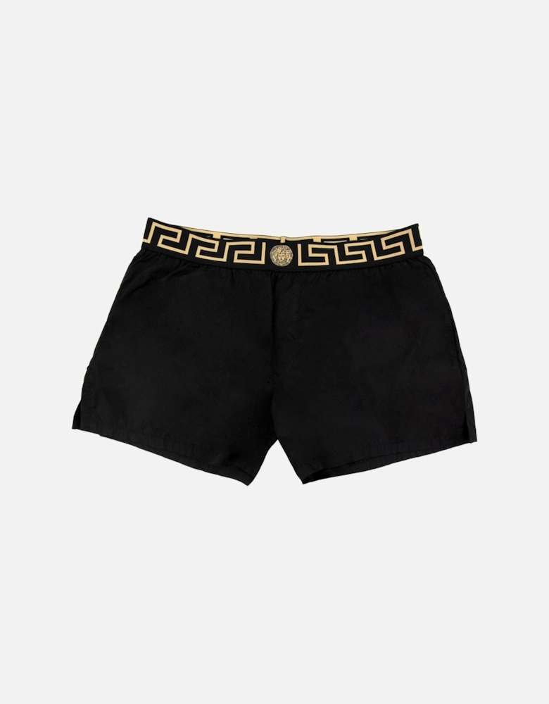 Medusa Waistband Swim Shorts Black
