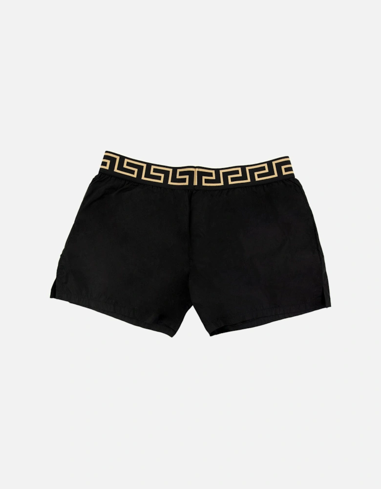 Medusa Waistband Swim Shorts Black