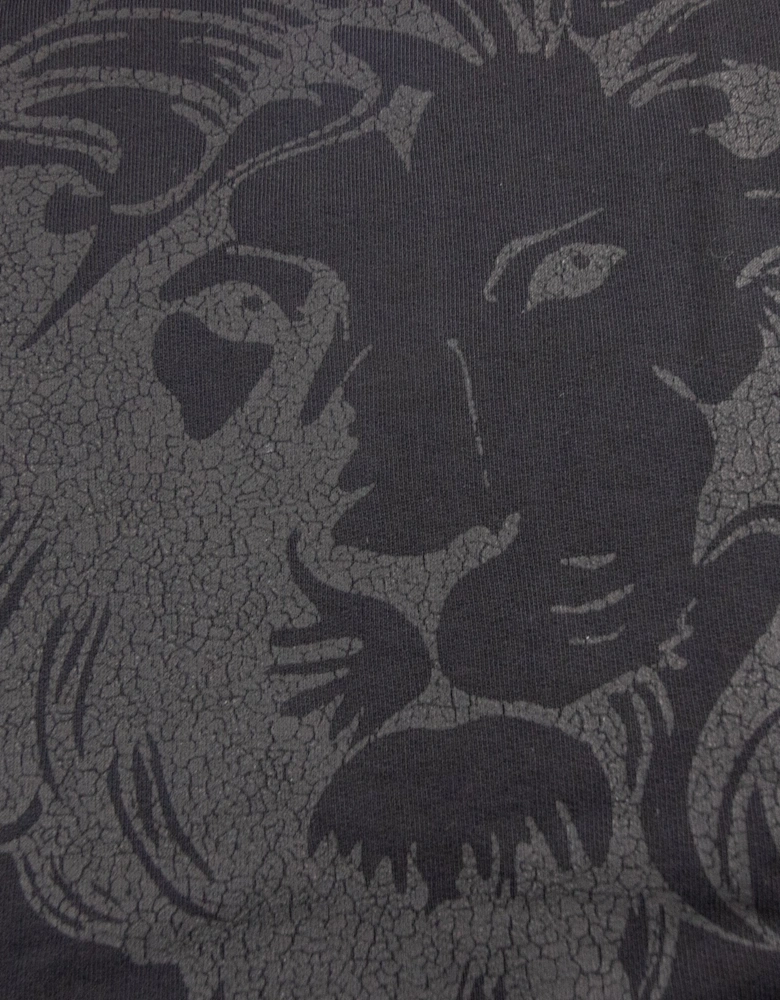 Versace Versus Lion Back Print Zip Up Hoody Black