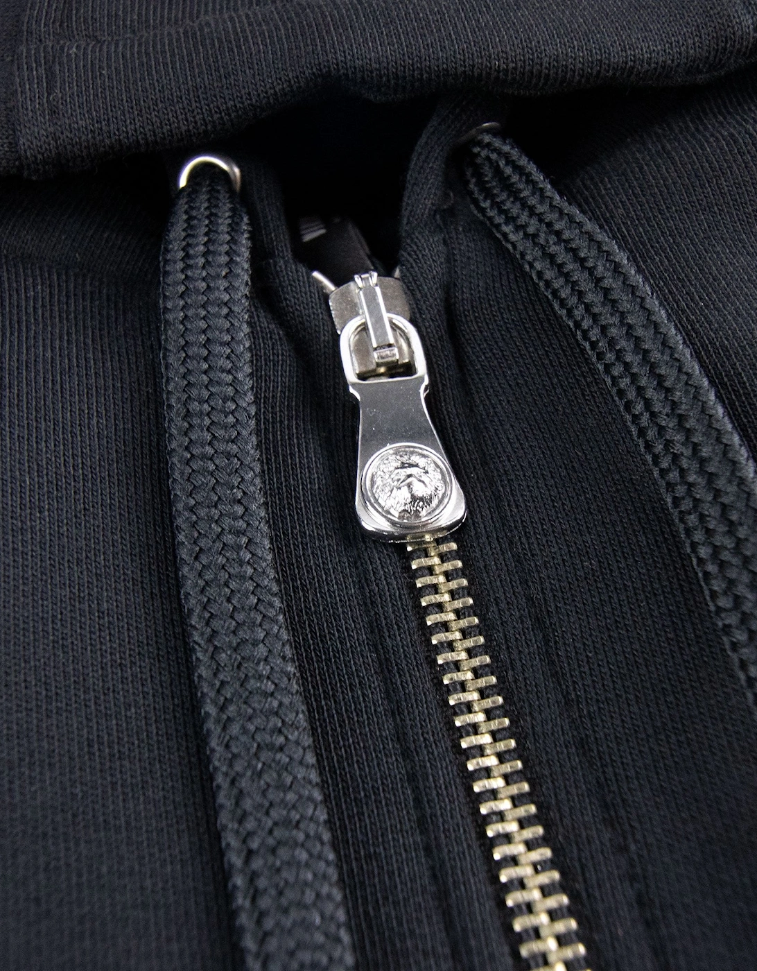 Versace Versus Lion Back Print Zip Up Hoody Black