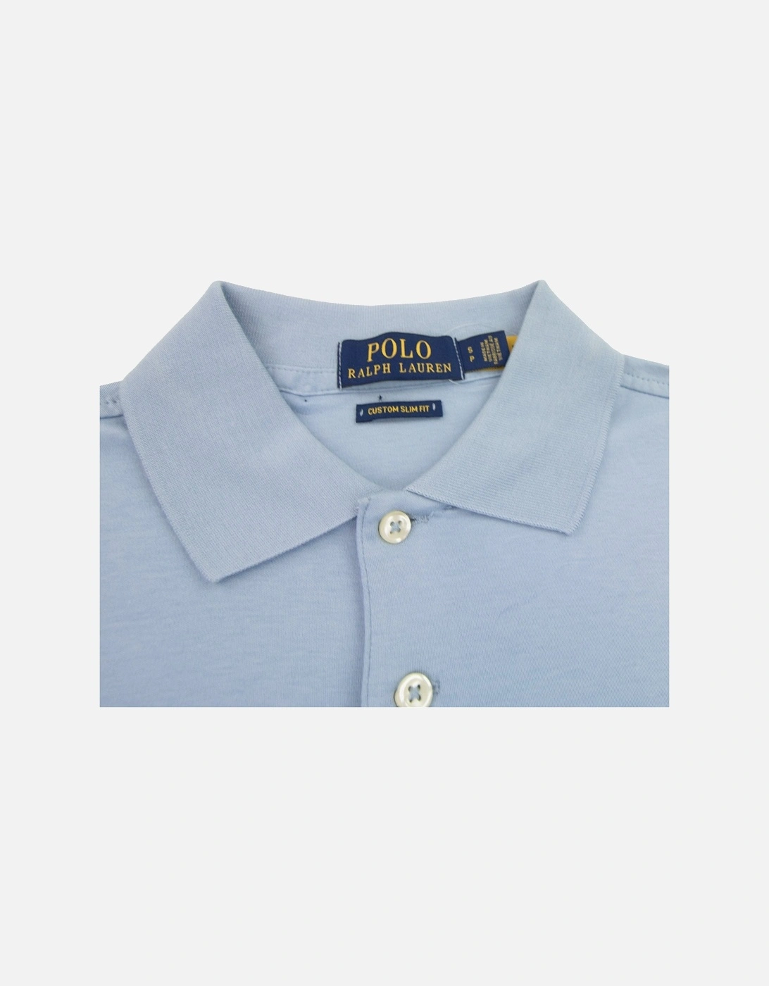 Custom Slim Fit Polo Light Blue