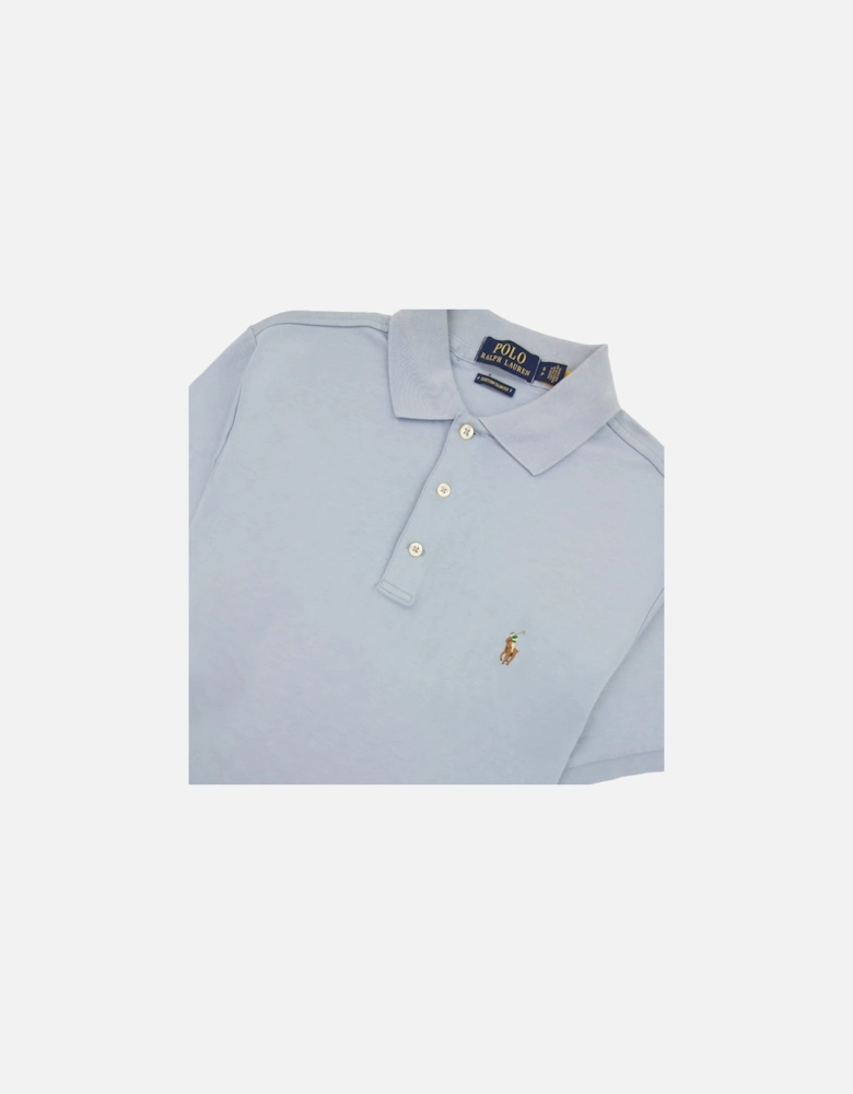 Custom Slim Fit Polo Light Blue