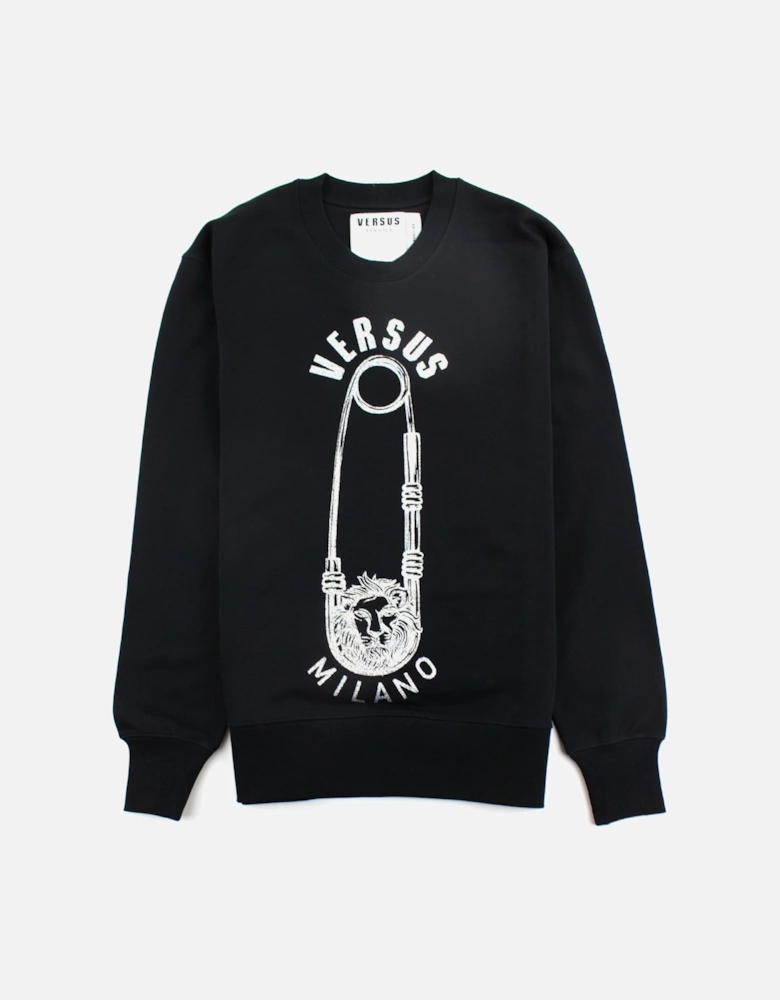 Versace Versus Pin Logo Sweatshirt Black