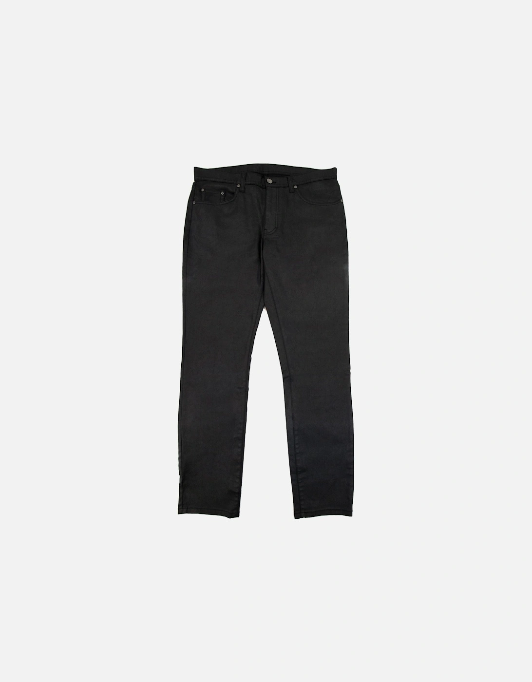 Shiny Material Casual Denim Jean Black, 6 of 5