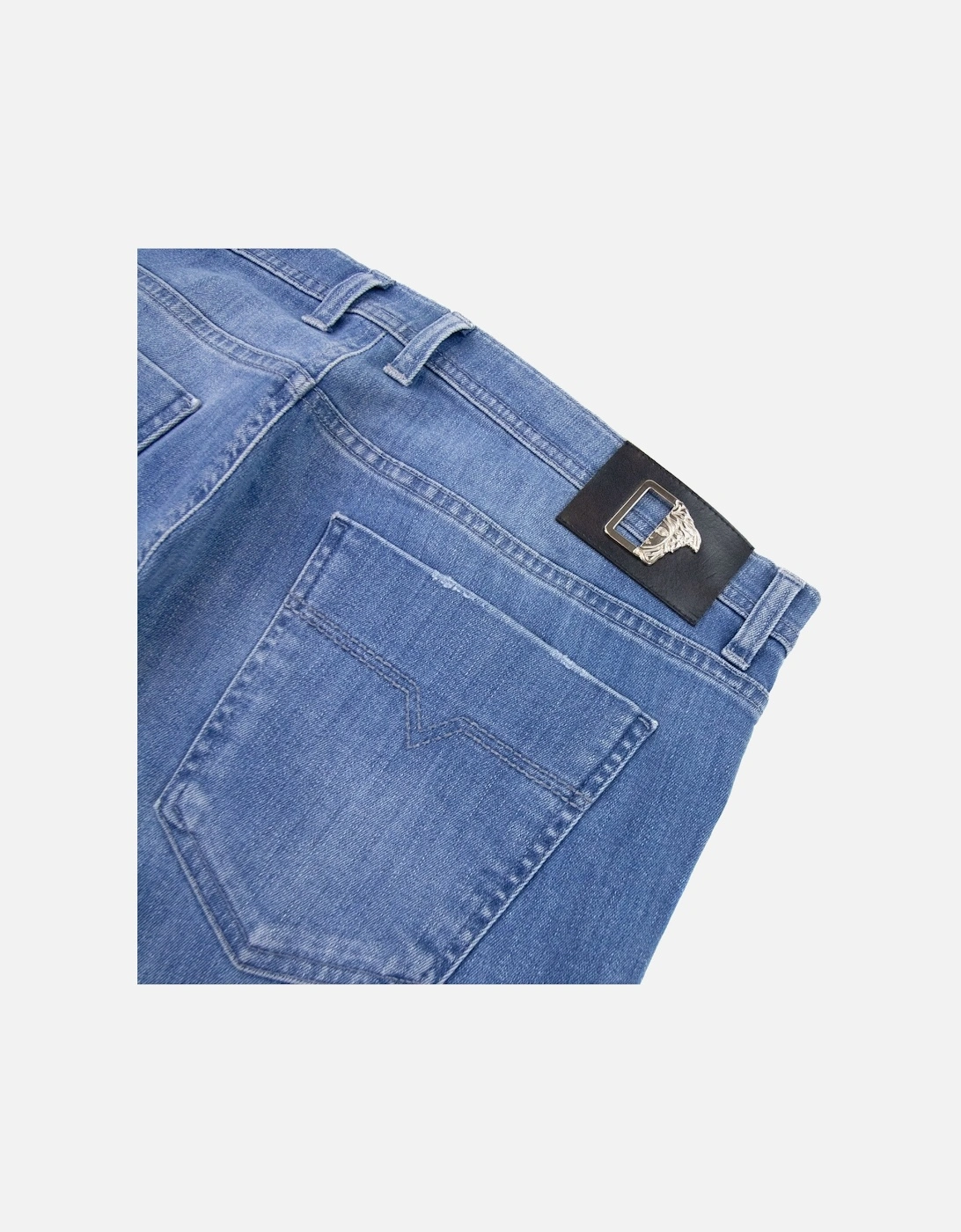 Medusa Vest Band Casual Jeans Denim Blue