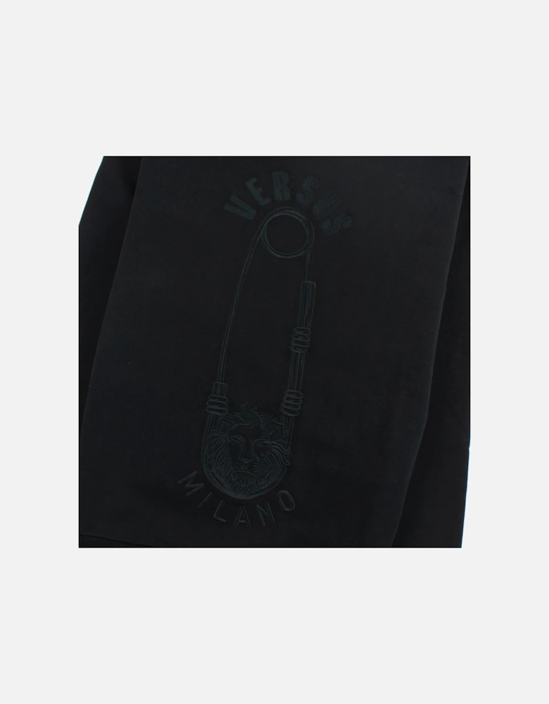 Versace Versus Embroidered Pin Sweatshirt Black