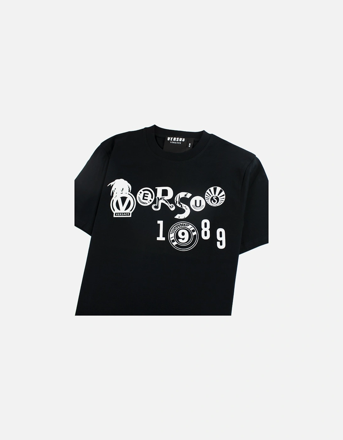 Versace Versus Slim Fit Print T-shirt Black