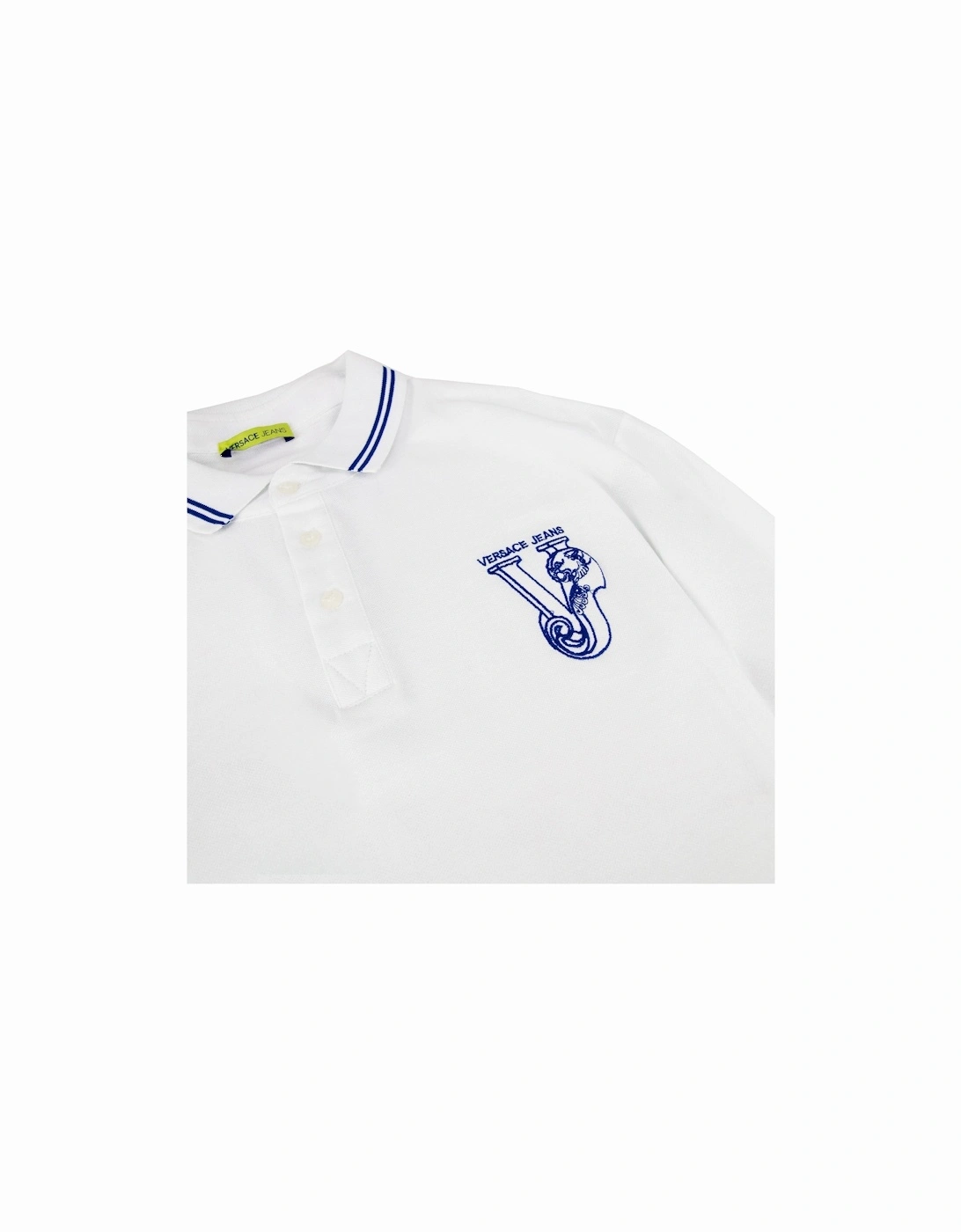 Jeans Embroidered Logo L/s Polo White