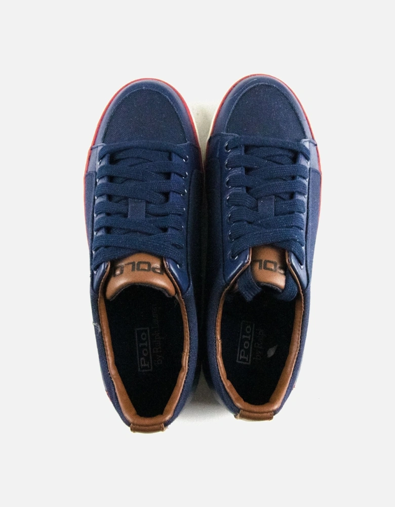 Norwood  Tumbled Canvas Trainer Newport Navy