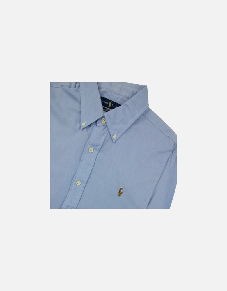 Chambray Oxford Long Sleve Shirt Sky Blue