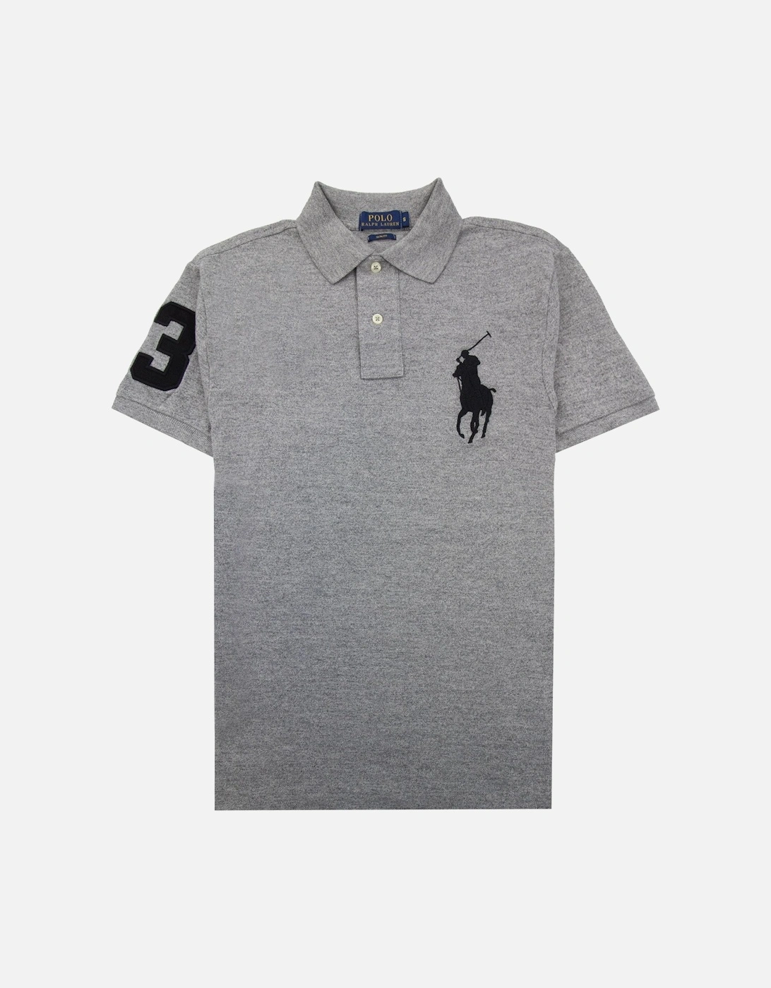 Slim Fit Big Pony Short Sleeve Polo 3 On Sleeve Vintage Heather, 6 of 5