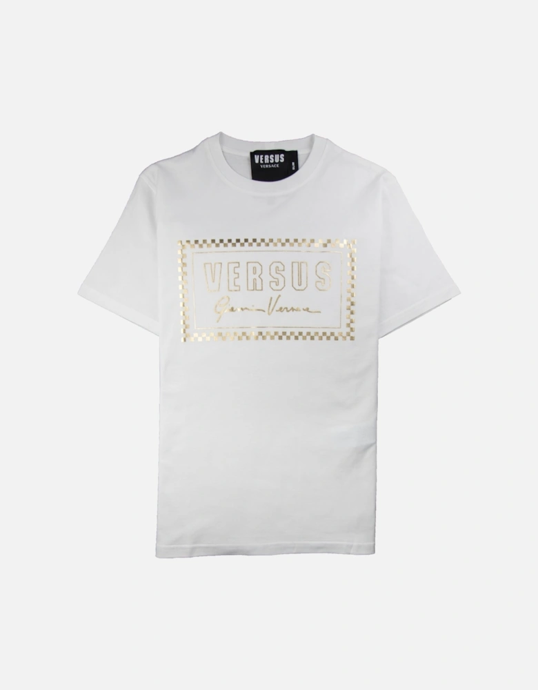 Versace Versus 90's Foil Logo T-Shirt White/Gold
