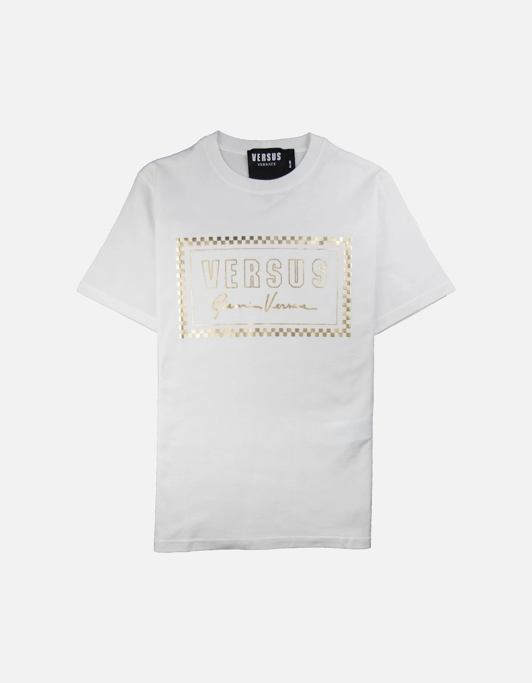 Versace Versus 90's Foil Logo T-Shirt White/Gold, 3 of 2