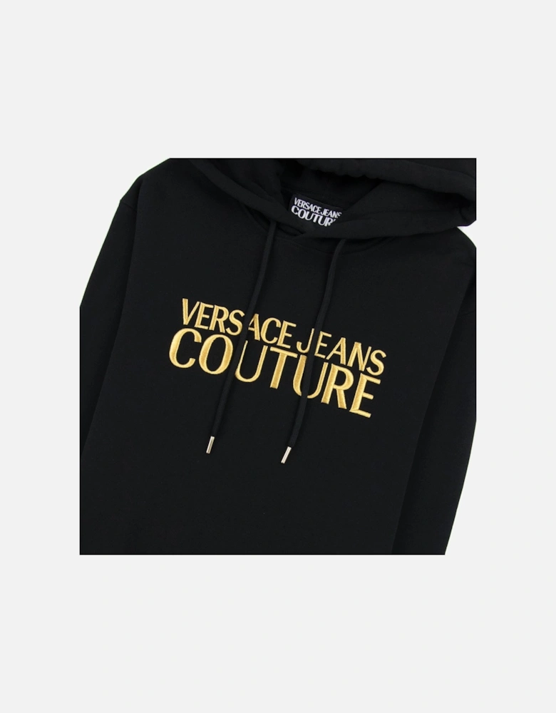 Jeans Couture Gold Logo Hoody Black
