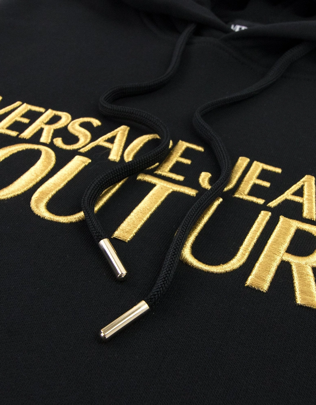 Jeans Couture Gold Logo Hoody Black