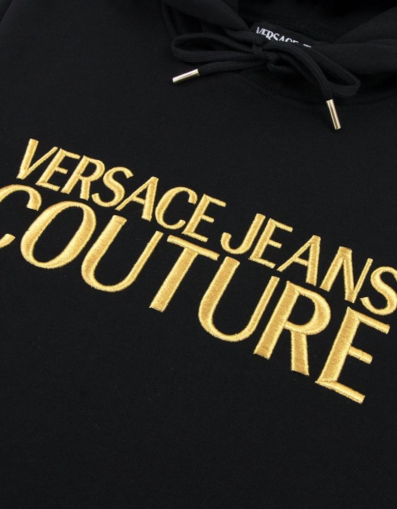 Jeans Couture Gold Logo Hoody Black