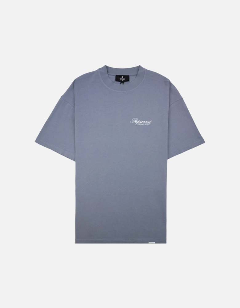 Owners Club Script T Shirt Dusty Blue