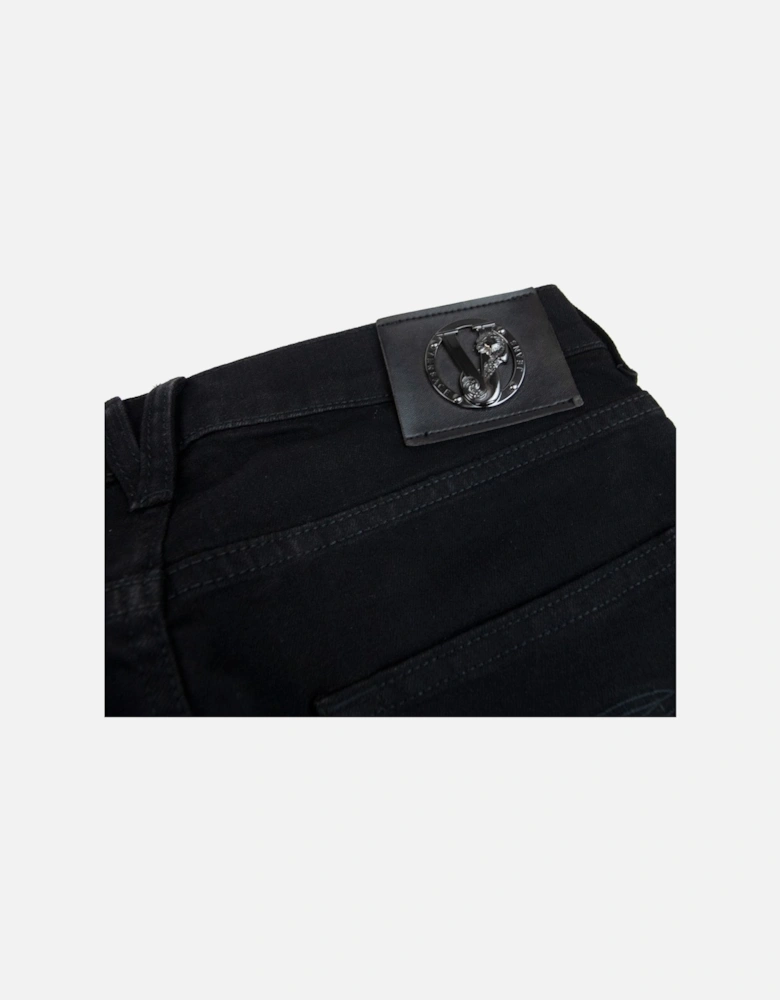 Jeans Slim Fit Round Logo Jean Black