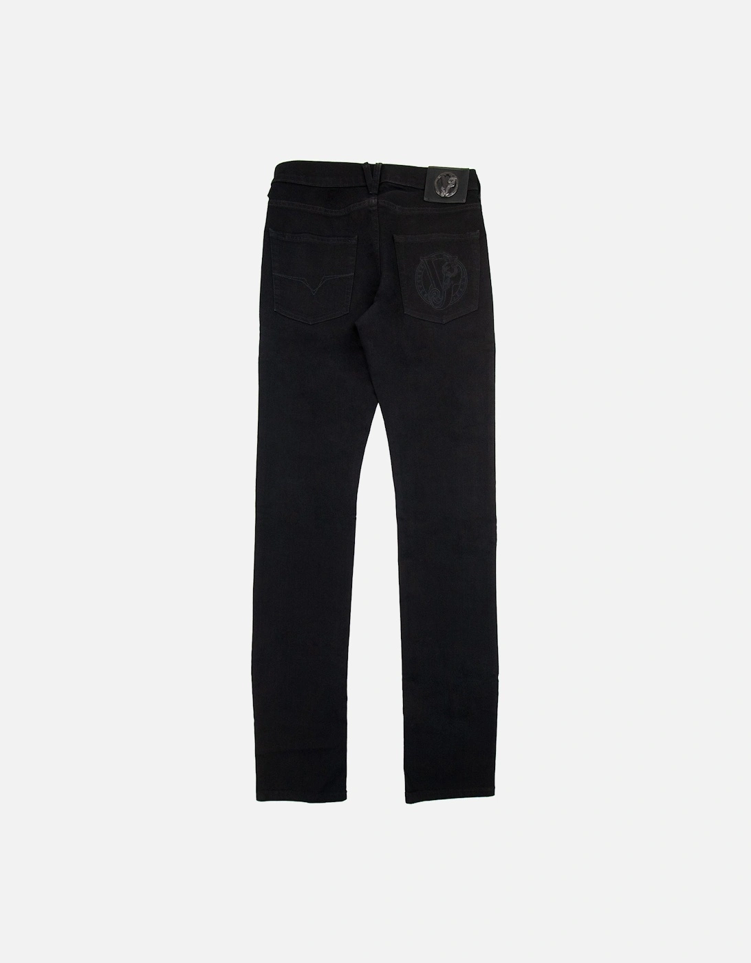 Jeans Slim Fit Round Logo Jean Black
