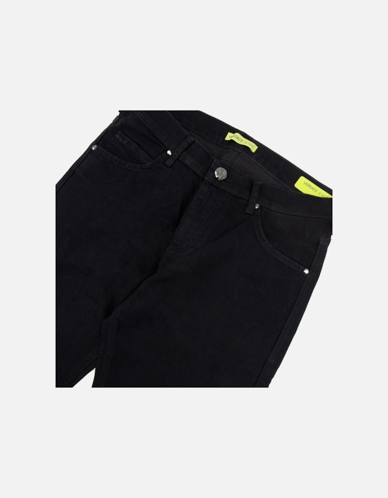 Jeans Slim Fit Round Logo Jean Black