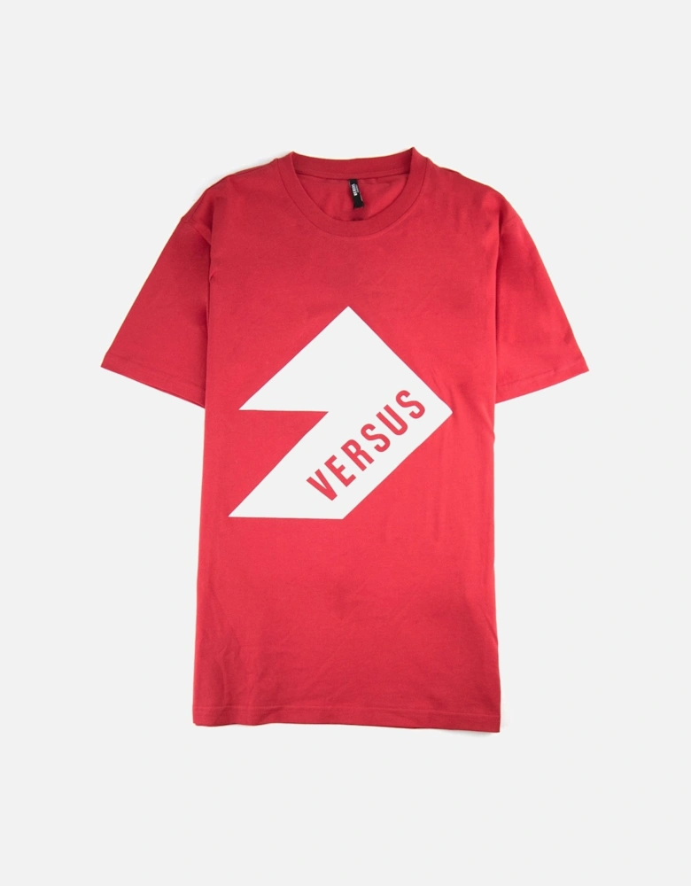 Versace Versus Printed Logo T Shirt Red