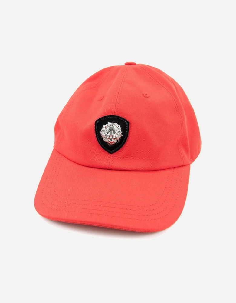 Versace Versus Metal Lion Baseball Cap Red