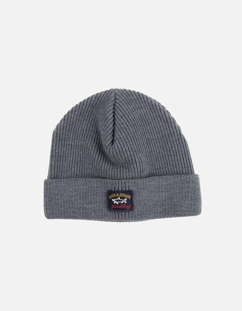 Paul And Shark Thin Ribbed Wool Hat Grey 664