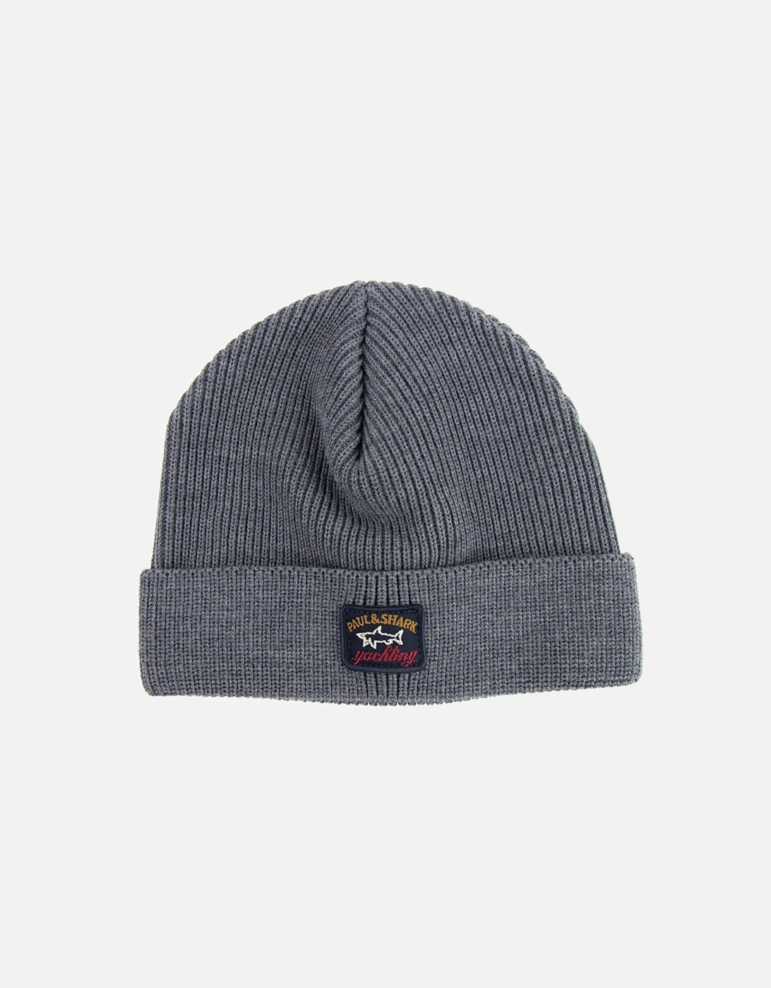 Paul And Shark Thin Ribbed Wool Hat Grey 664, 3 of 2