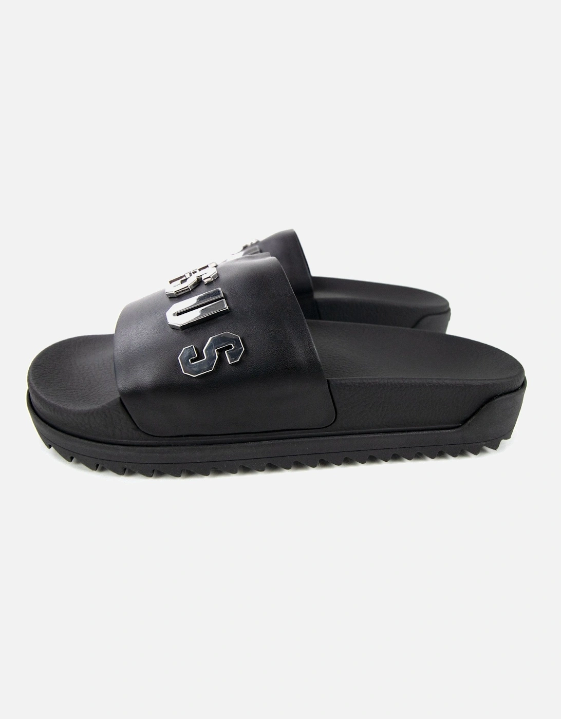 Versace Versus Rubber Sole Metal Logo Slider Black, 5 of 4