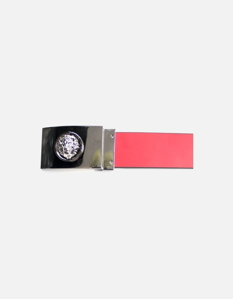 Versace Versus Rectangle Logo Reversible Belt Black/Red
