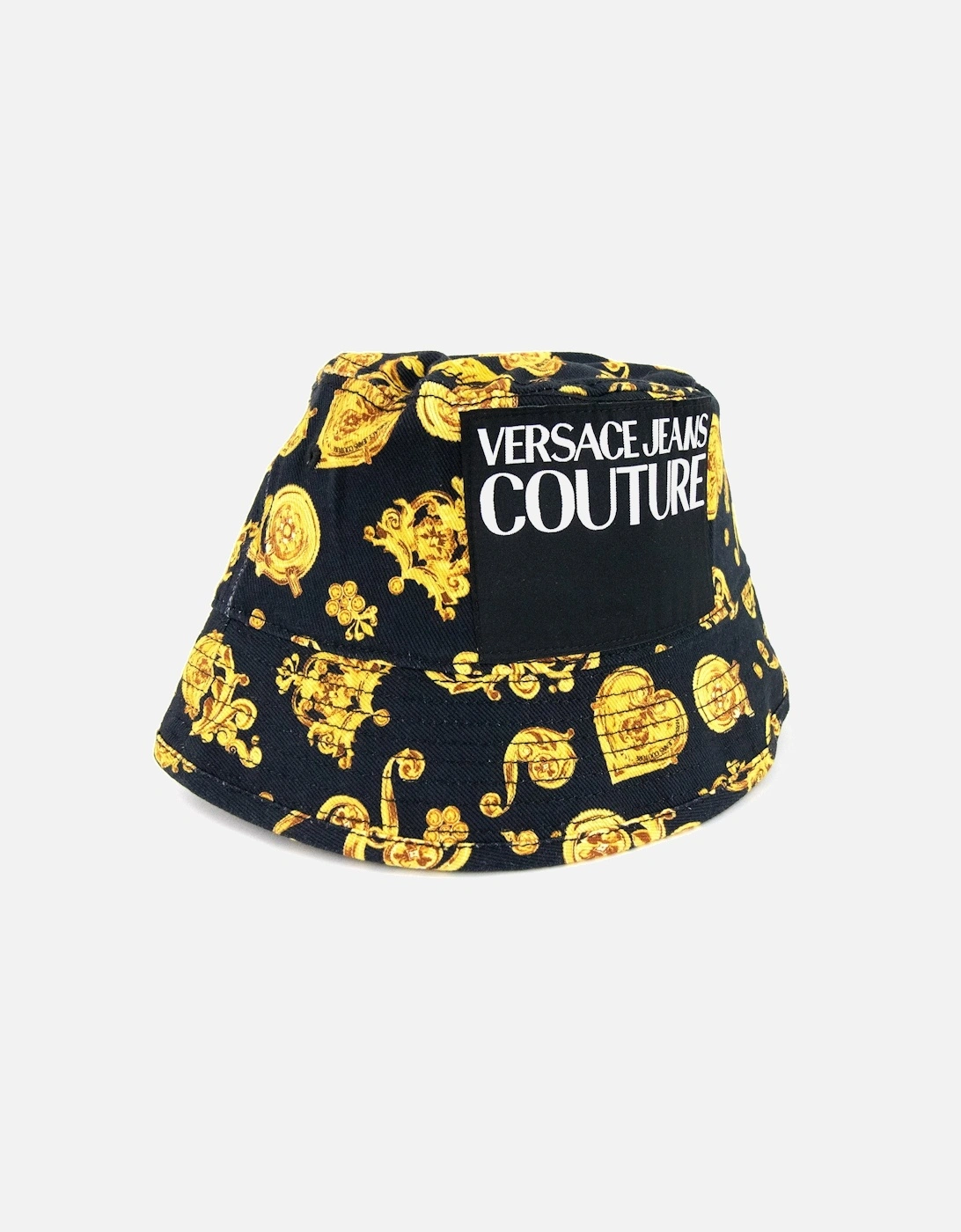 Jeans Couture Flag Logo Print Bucket Hat Black 899