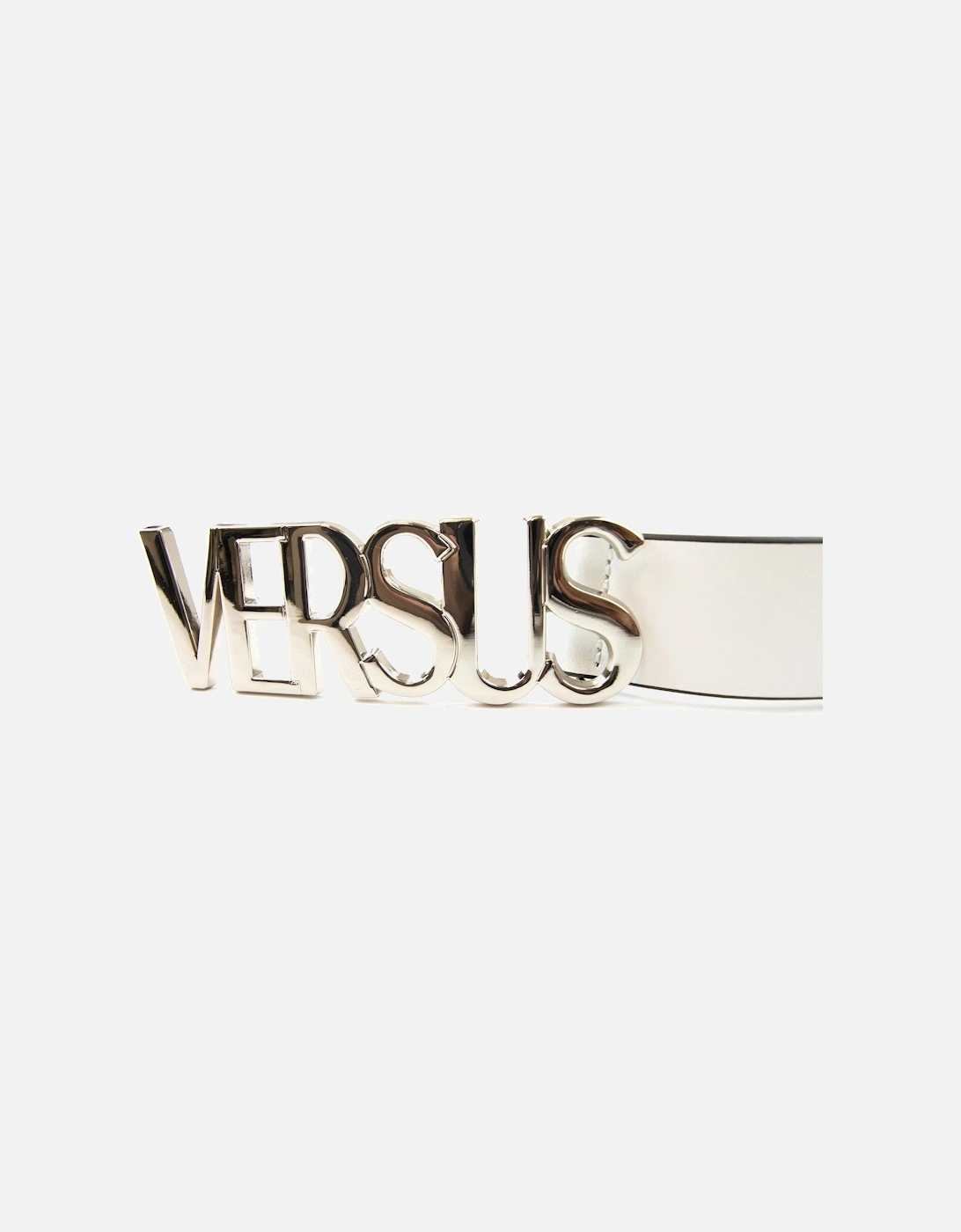 Versace Versus Capital Lettering Belt White