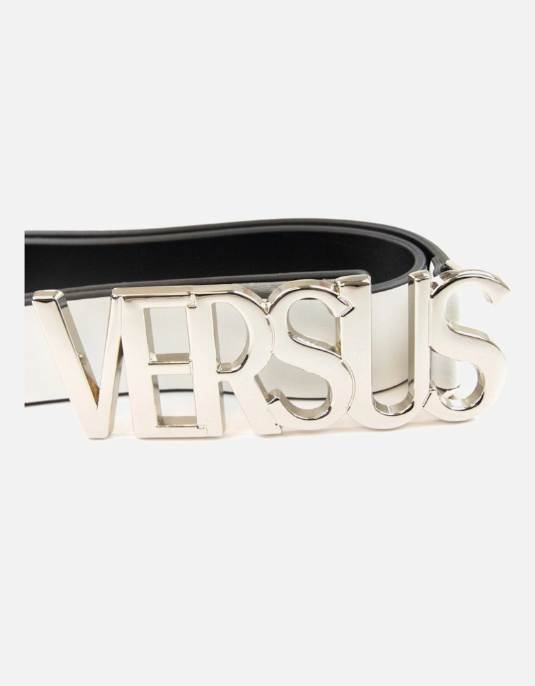 Versace Versus Capital Lettering Belt White