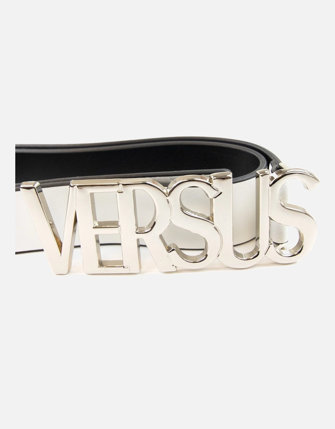 Versace Versus Capital Lettering Belt White