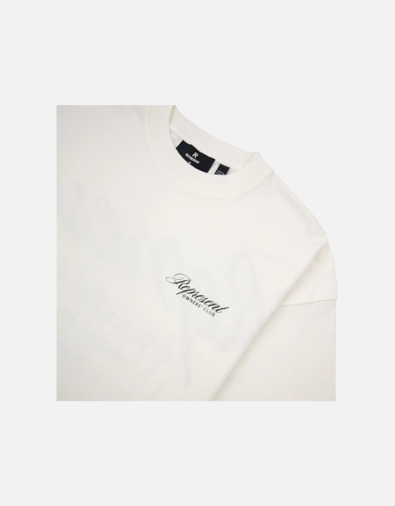 Owners Club Script T Shirt Flat White
