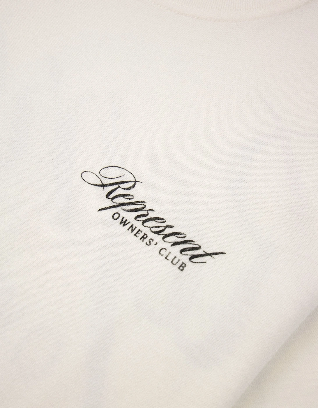 Owners Club Script T Shirt Flat White