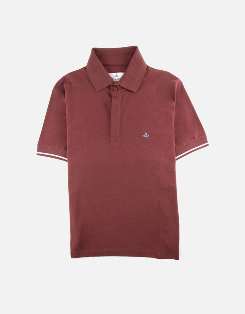 Piquet Overlock Polo Burgundy