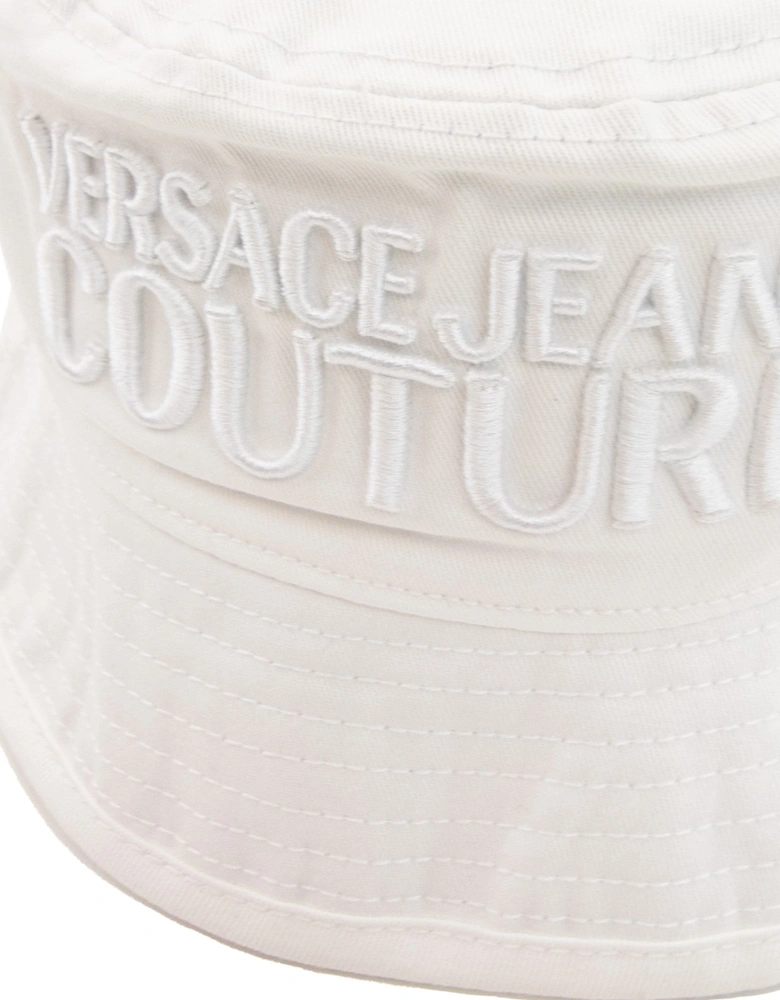 Jeans Couture Logo Embroidered Fisherman Hat White 003