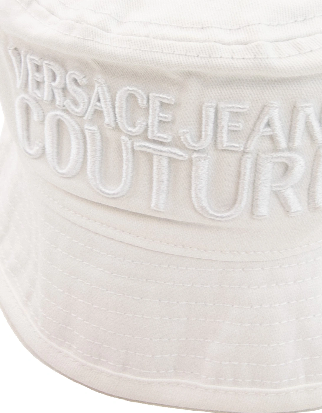 Jeans Couture Logo Embroidered Fisherman Hat White 003