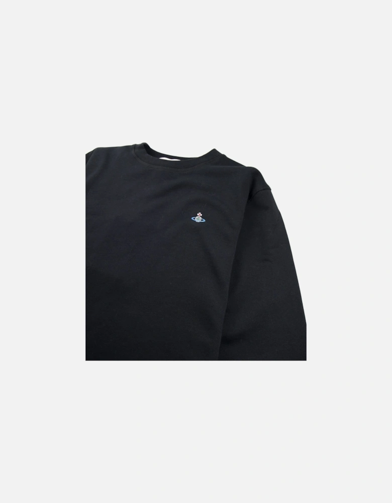 Orb Logo Sweatshirt with Arm Buckles Black