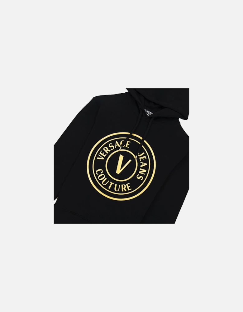 Jeans Couture Vemblem Logo Hoodied Sweatshirt Black/gold