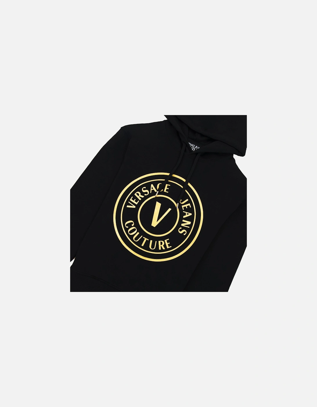 Jeans Couture Vemblem Logo Hoodied Sweatshirt Black/gold