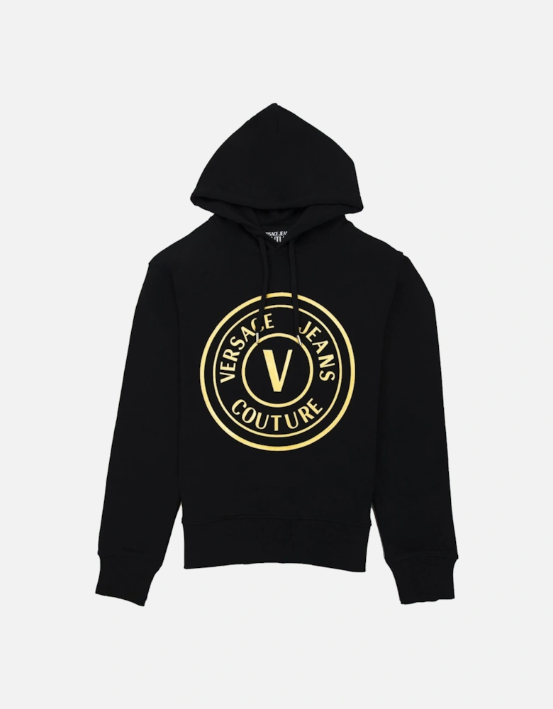 Jeans Couture Vemblem Logo Hoodied Sweatshirt Black/gold