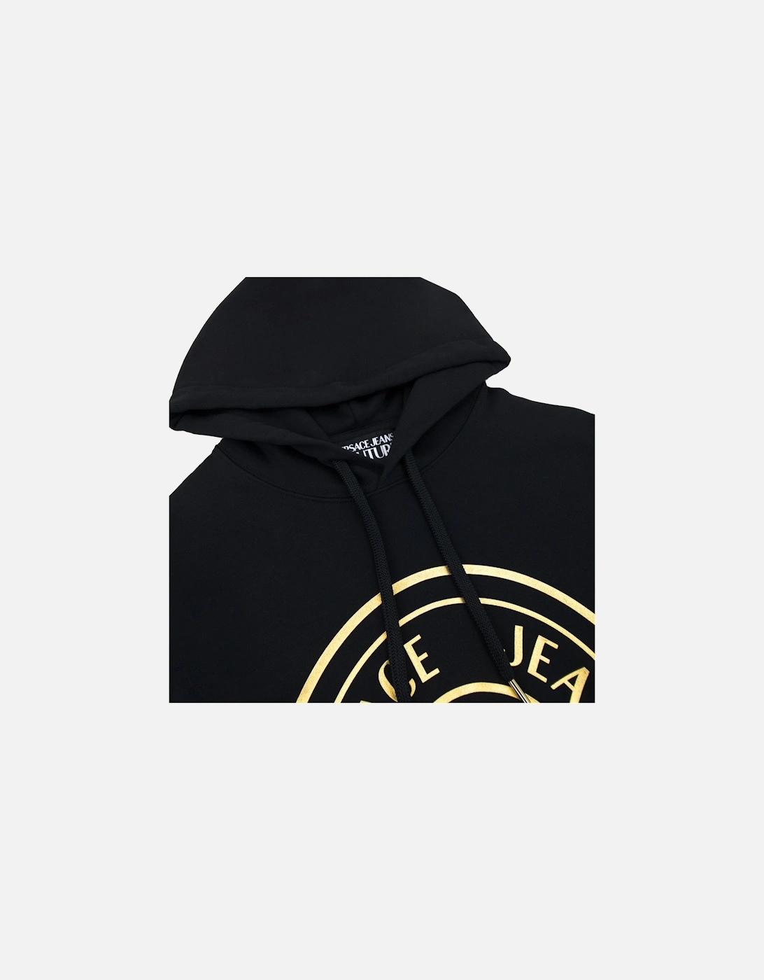 Jeans Couture Vemblem Logo Hoodied Sweatshirt Black/gold