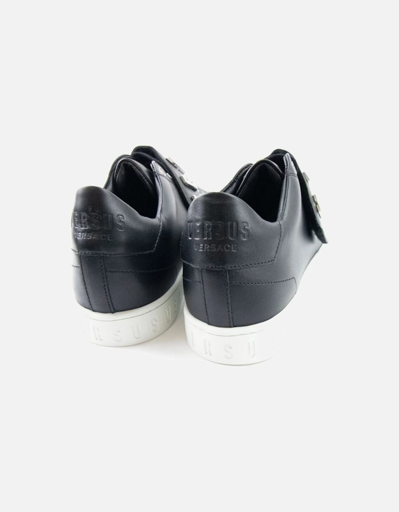 Versace Versus Metal Logo Band Low Top Sneakers Black/nickel