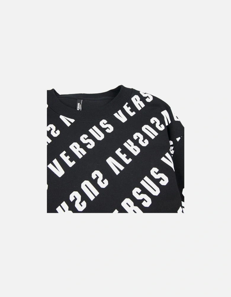 Versace Versus Multi Versus Stamp Sweatshirt Black